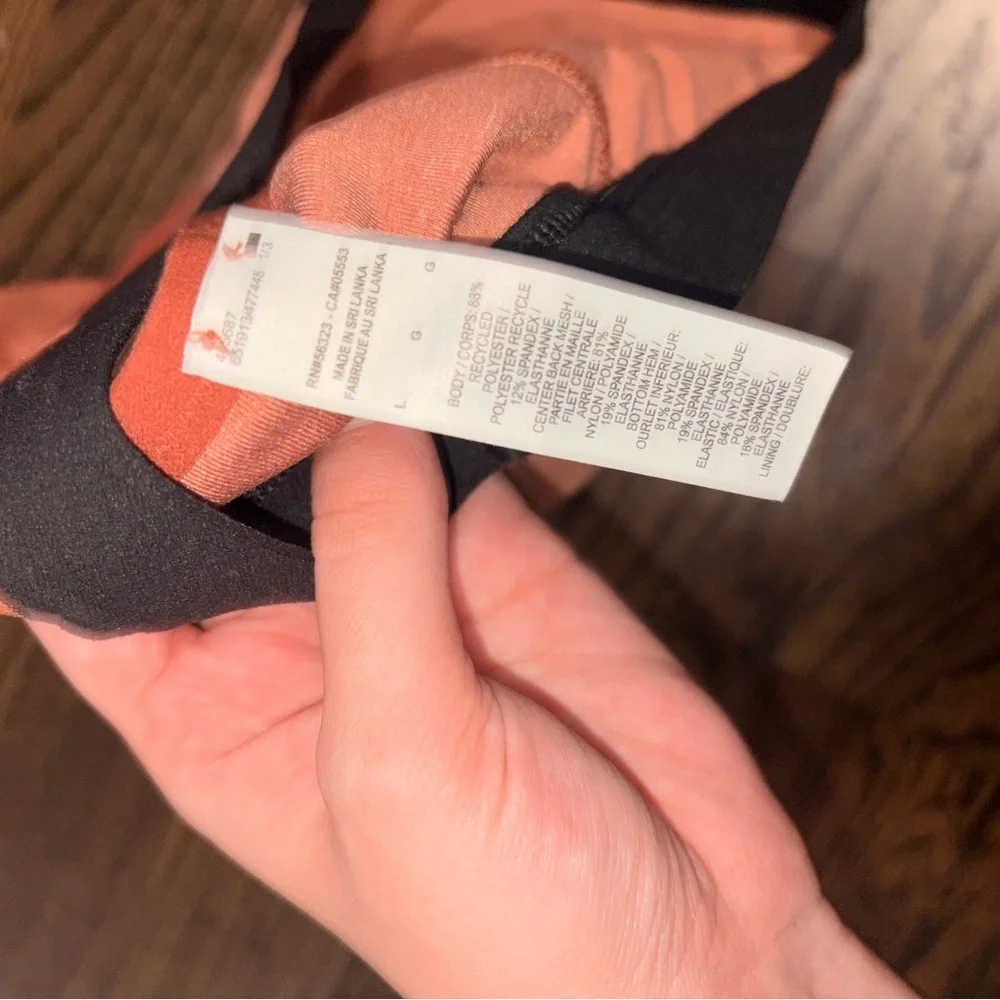 Nike Coral Orange Sports Bra with Black Band